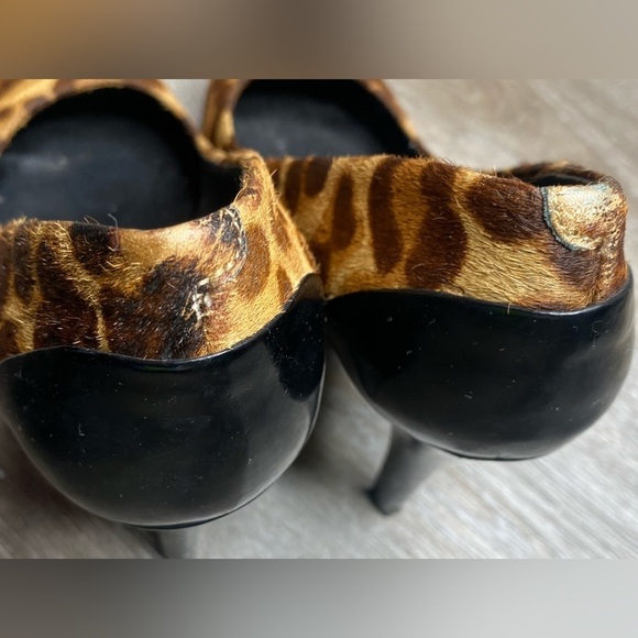 iNC Women’s Cheetah Pump Heels Size 6.5 Medium Real Fur Dyed - Picture 14 of 16